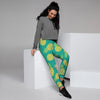 Green Pineapple Print Women's Joggers-grizzshop