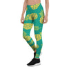 Green Pineapple Print Women's Leggings-grizzshop