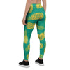 Green Pineapple Print Women's Leggings-grizzshop