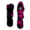 Green Pink And Black Camouflage Print Muay Thai Shin Guards-grizzshop