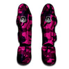 Green Pink And Black Camouflage Print Muay Thai Shin Guards-grizzshop