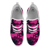 Green Pink And Black Camouflage Print White Athletic Shoes-grizzshop