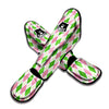 Green Pink And White Argyle Print Pattern Muay Thai Shin Guards-grizzshop