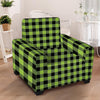 Green Plaid Armchair Cover-grizzshop