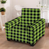 Green Plaid Armchair Cover-grizzshop