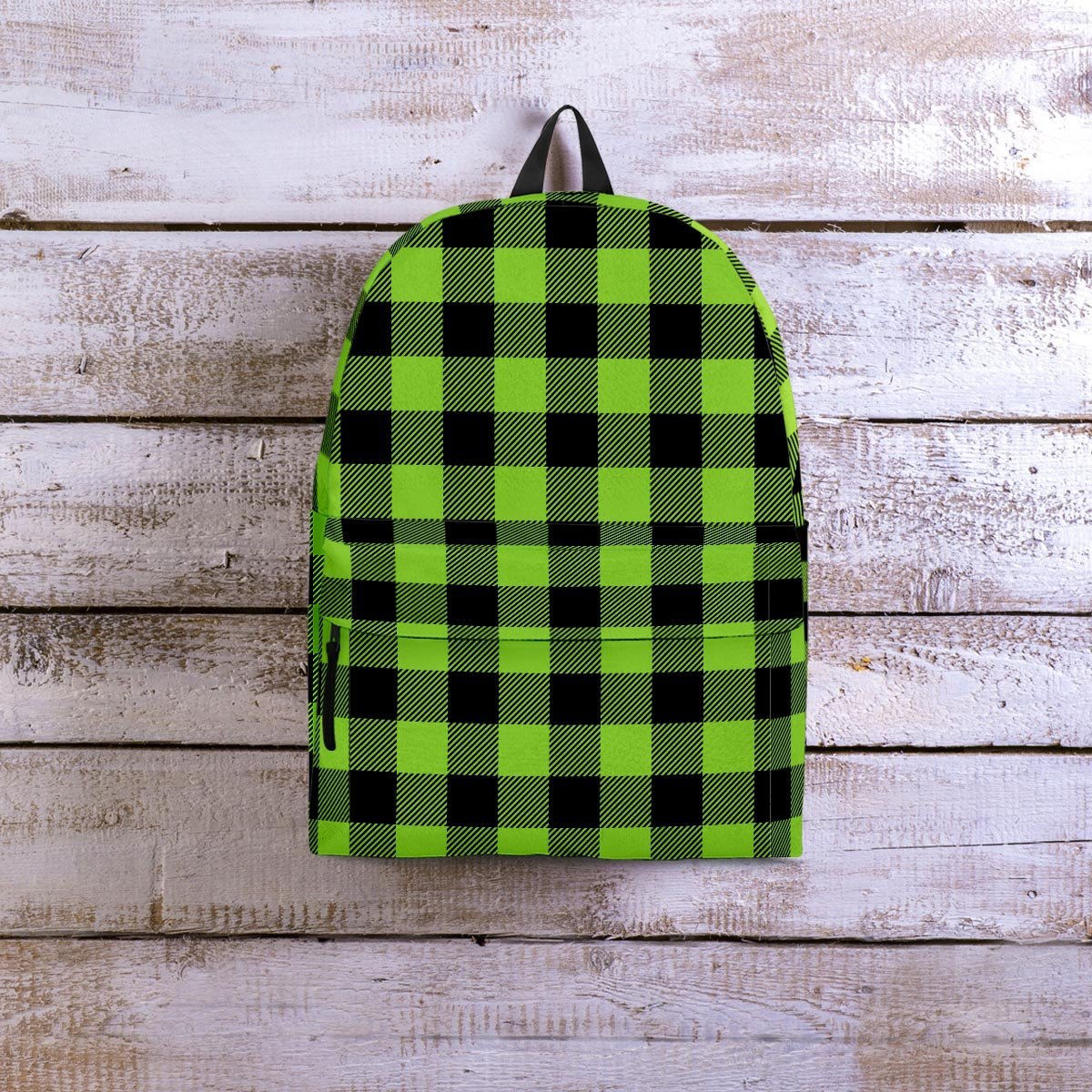 Green Plaid Backpack-grizzshop