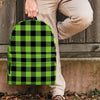 Green Plaid Backpack-grizzshop