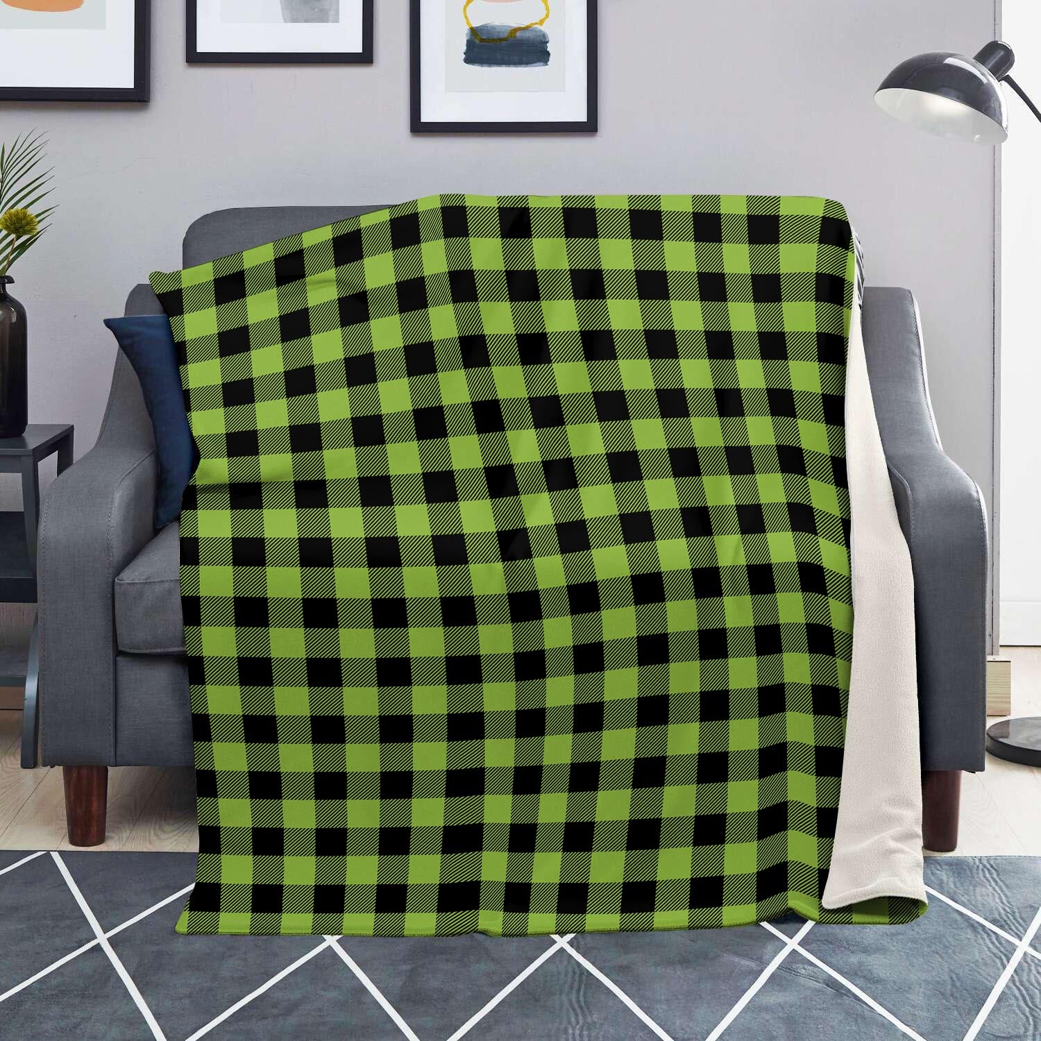 Green Plaid Blanket-grizzshop