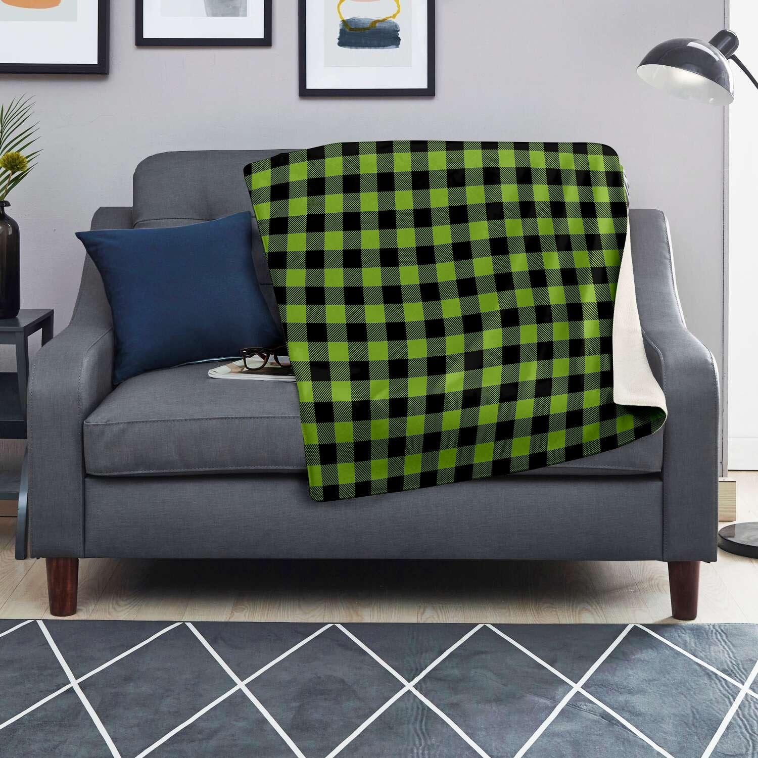 Green Plaid Blanket-grizzshop