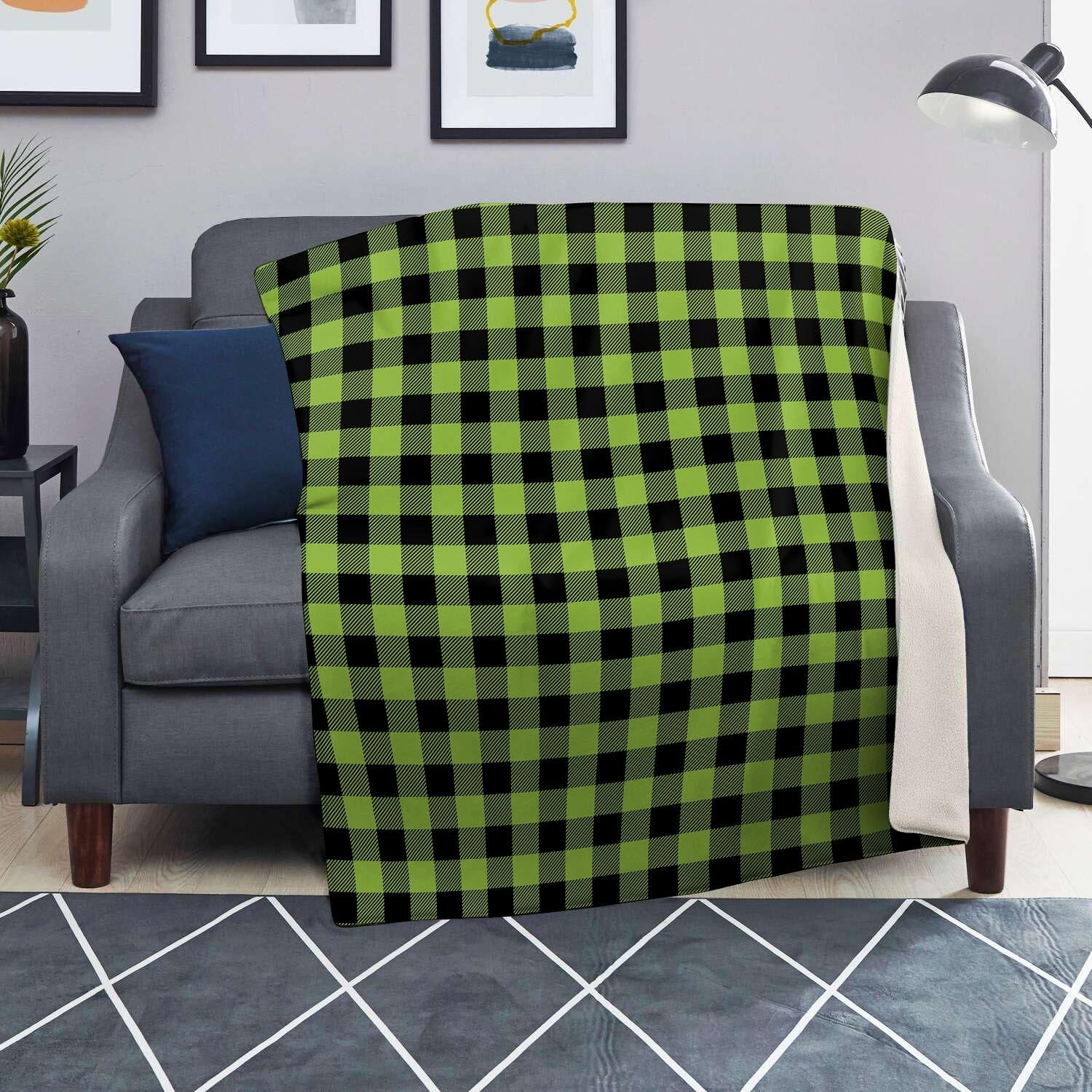 Green Plaid Blanket-grizzshop