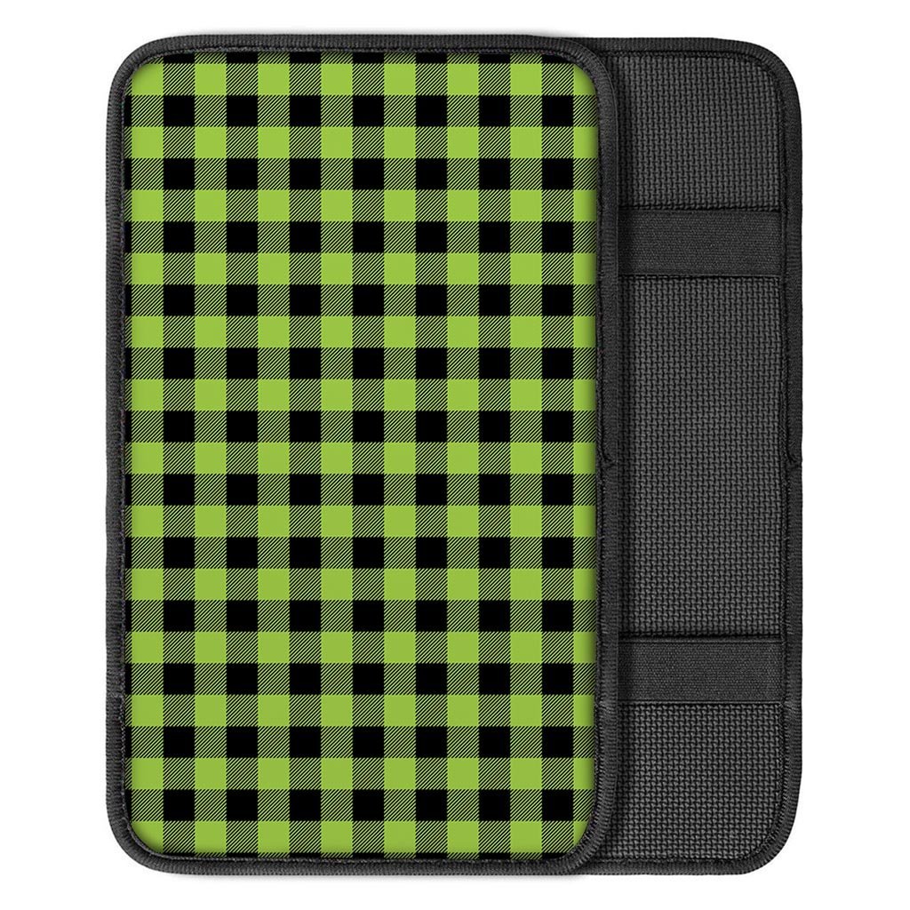 Green Plaid Car Console Cover-grizzshop