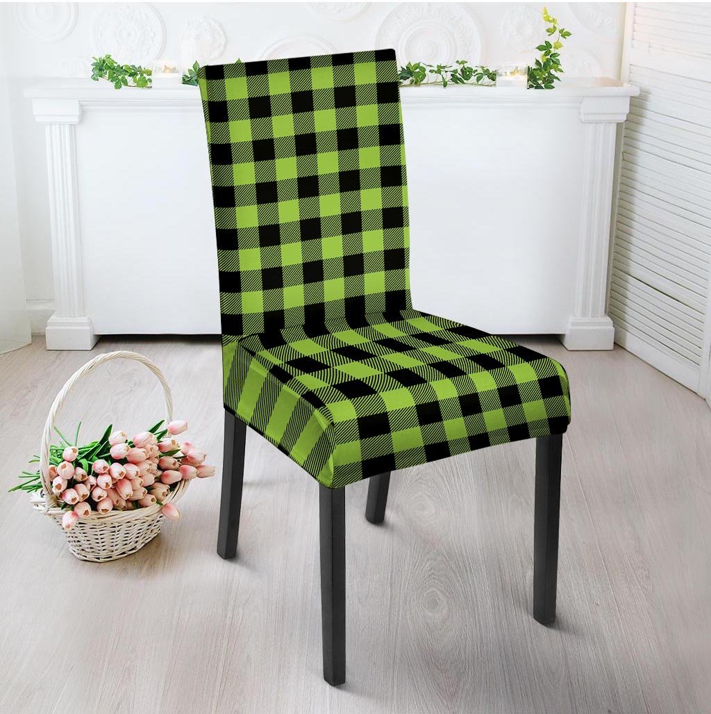 Green Plaid Chair Cover-grizzshop