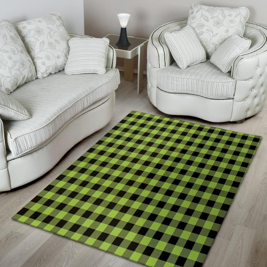 Green Plaid Floor Mat-grizzshop