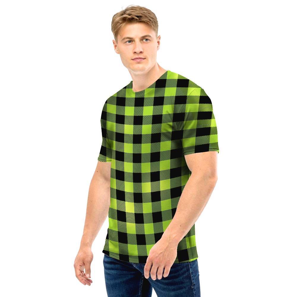 Green Plaid Men T Shirt-grizzshop