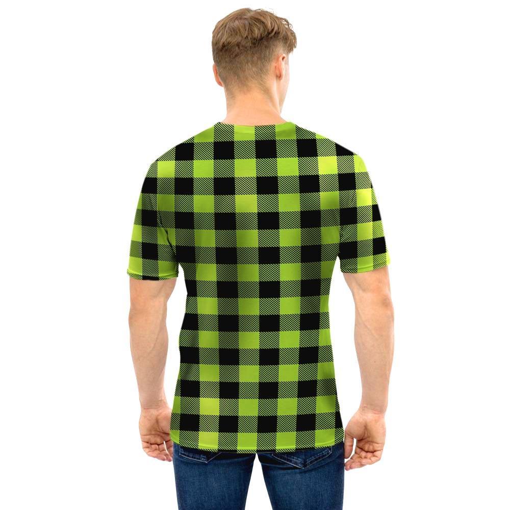 Green Plaid Men T Shirt-grizzshop