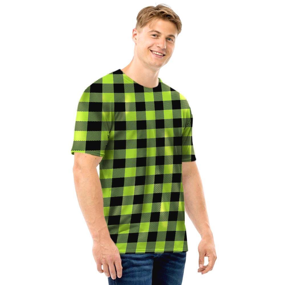 Green Plaid Men T Shirt-grizzshop