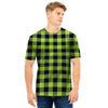 Green Plaid Men T Shirt-grizzshop