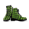 Green Plaid Men's Boots-grizzshop