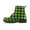 Green Plaid Men's Boots-grizzshop