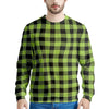 Green Plaid Men's Sweatshirt-grizzshop