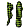 Green Plaid Muay Thai Shin Guard-grizzshop