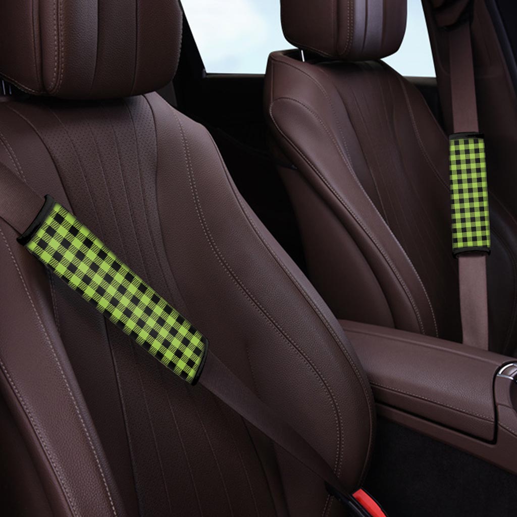 Green Plaid Seat Belt Cover-grizzshop