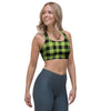 Green Plaid Sports Bra-grizzshop