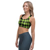 Green Plaid Sports Bra-grizzshop