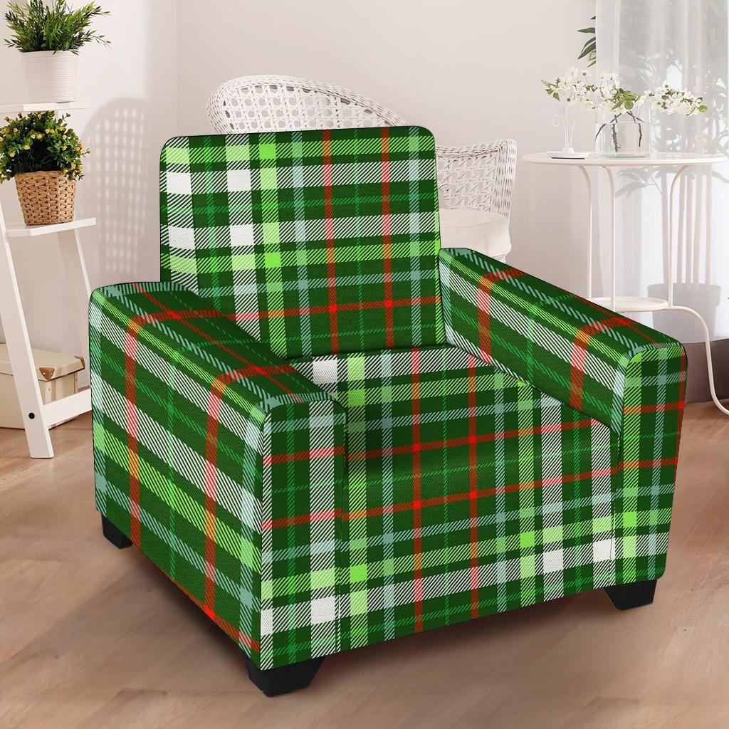 Green best sale tartan armchair