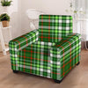 Green Plaid Tartan Armchair Cover-grizzshop