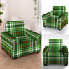 Green Plaid Tartan Armchair Cover-grizzshop