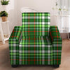 Green Plaid Tartan Armchair Cover-grizzshop