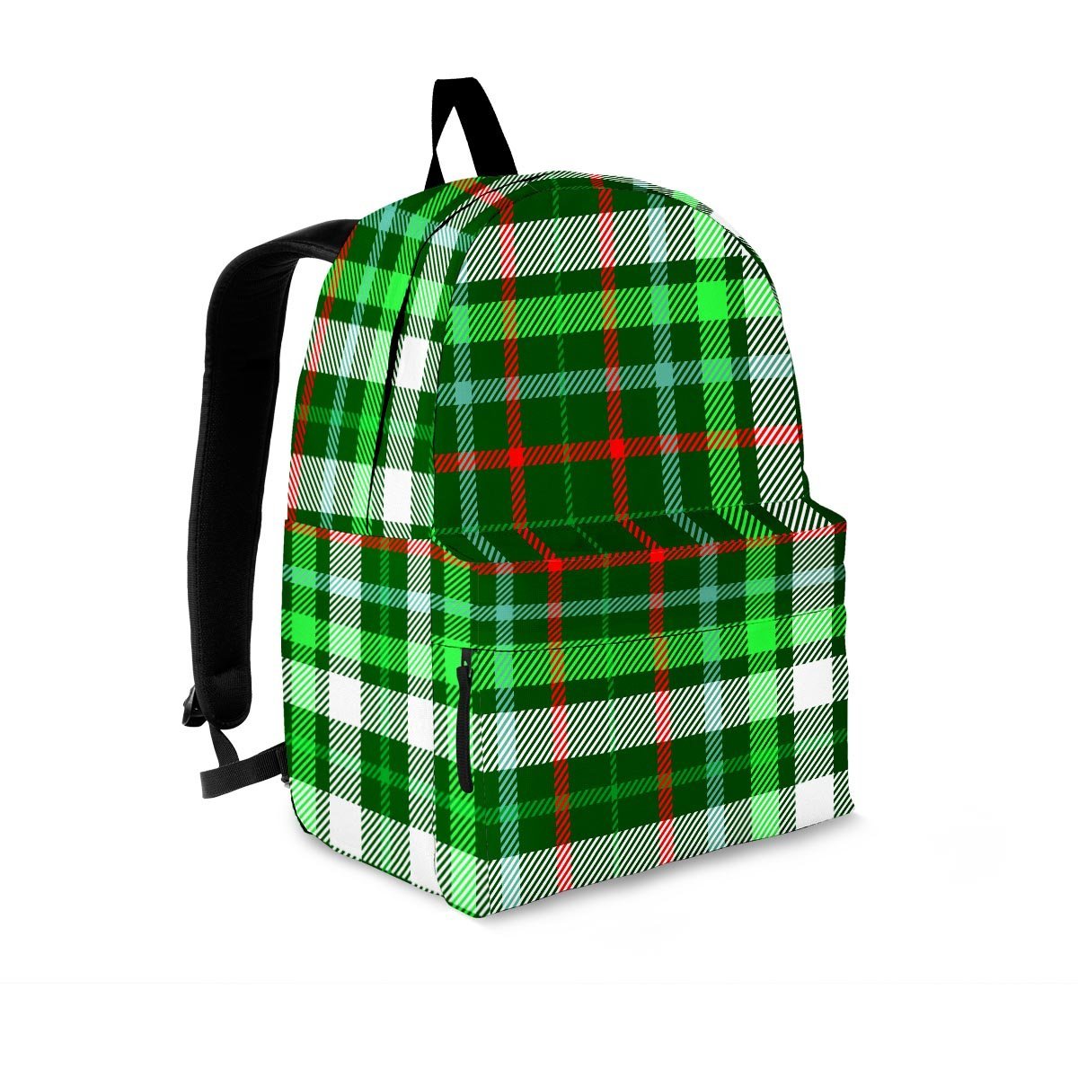 Green Plaid Tartan Backpack-grizzshop