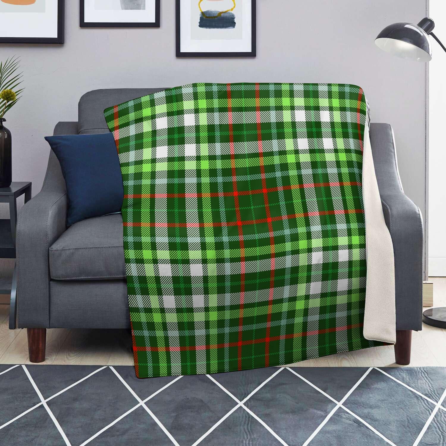 Green Plaid Tartan Blanket-grizzshop