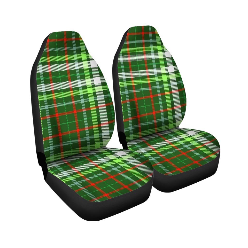 Green Plaid Tartan Car Seat Covers-grizzshop