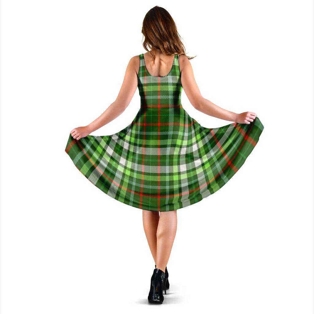 Green Plaid Tartan Dress-grizzshop
