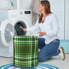 Green Plaid Tartan Laundry Basket-grizzshop