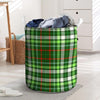 Green Plaid Tartan Laundry Basket-grizzshop