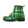 Green Plaid Tartan Men's Boots-grizzshop