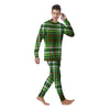 Green Plaid Tartan Men's Pajamas-grizzshop