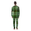 Green Plaid Tartan Men's Pajamas-grizzshop