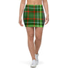 Green Plaid Tartan Mini Skirt-grizzshop