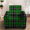 Green Plaid Tartan Print Armchair Cover-grizzshop