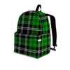 Green Plaid Tartan Print Backpack-grizzshop