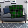 Green Plaid Tartan Print Blanket-grizzshop