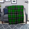 Green Plaid Tartan Print Blanket-grizzshop