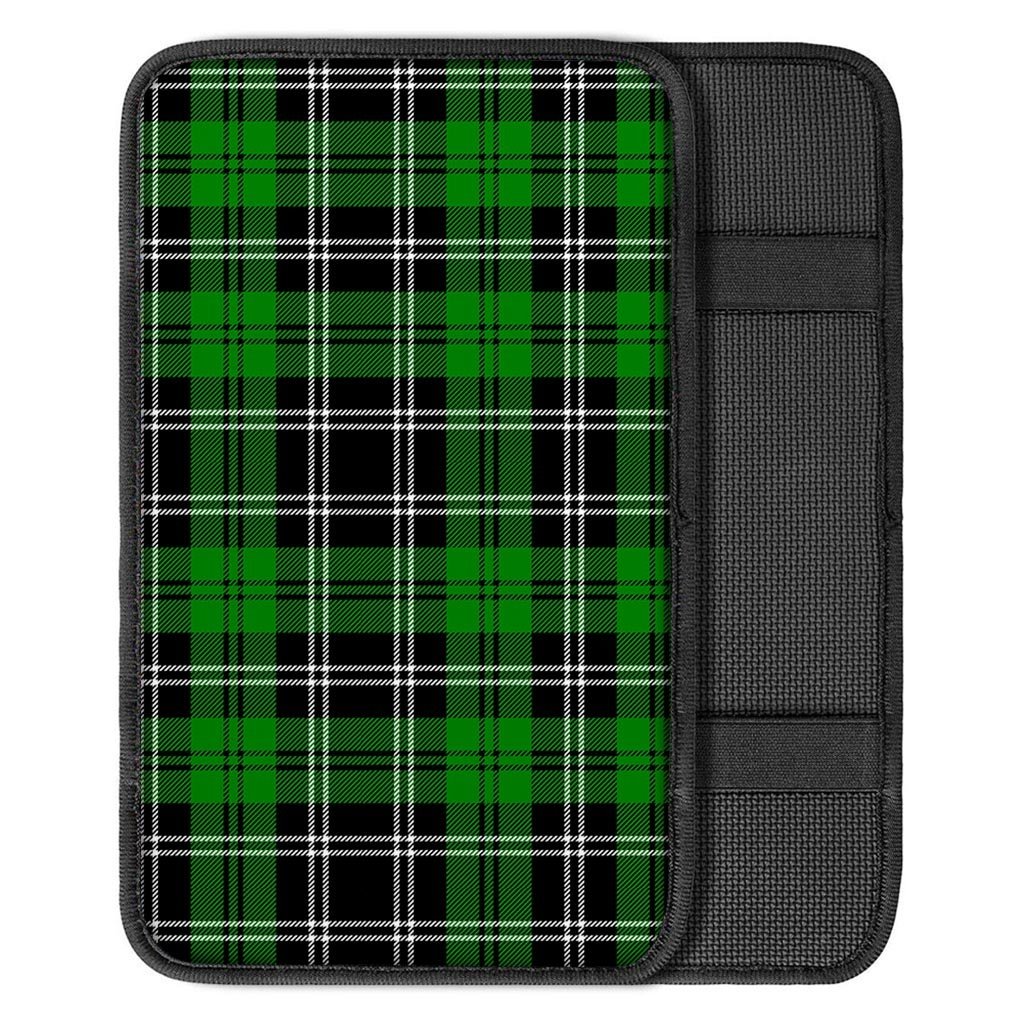 Green Plaid Tartan Print Car Console Cover-grizzshop