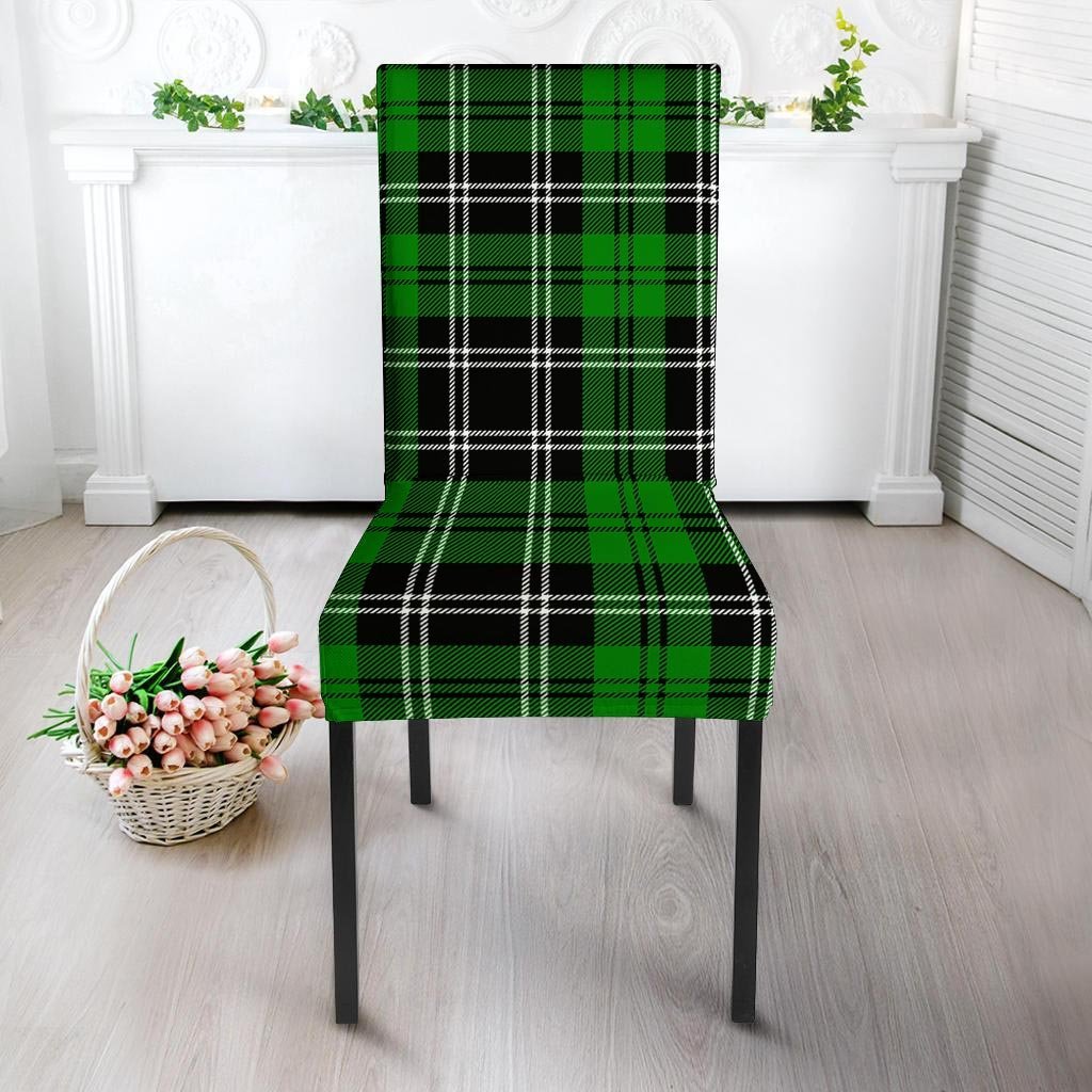 Green Plaid Tartan Print Chair Cover-grizzshop