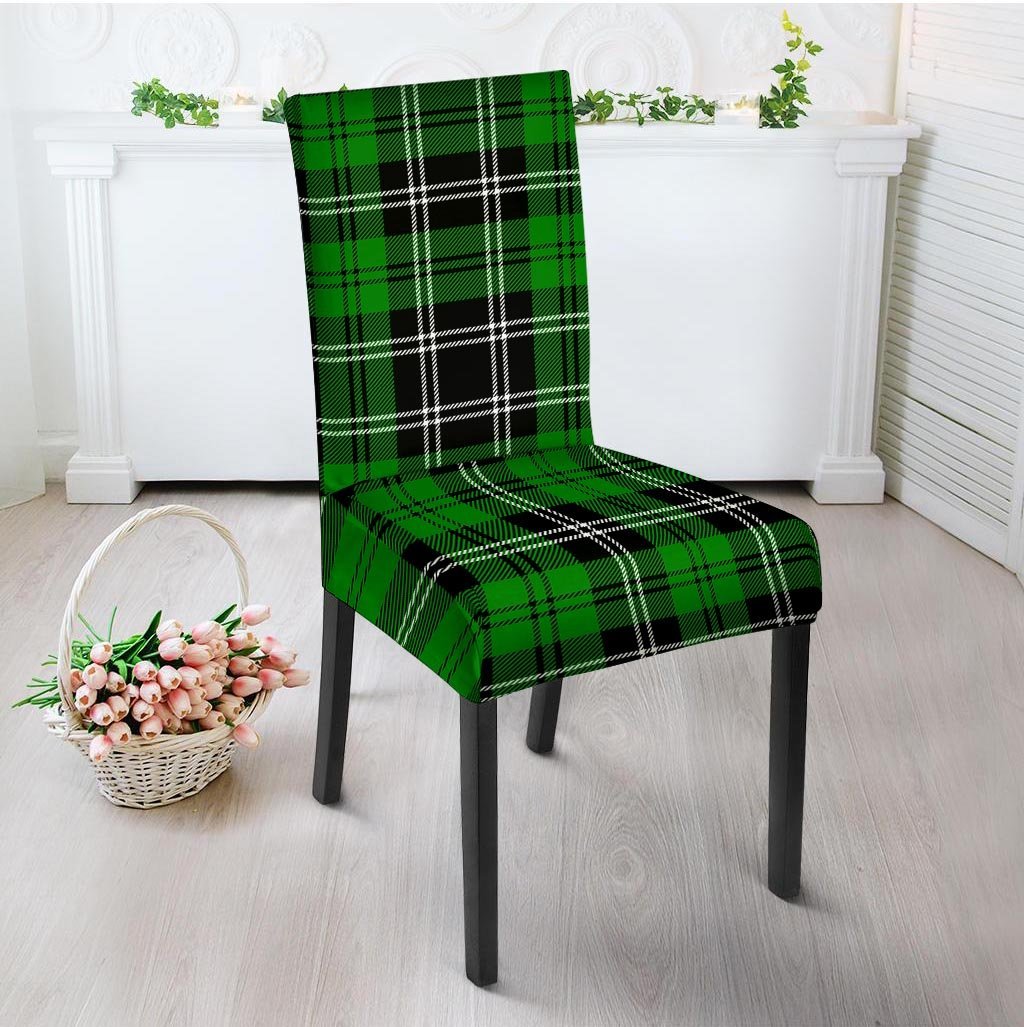 Green Plaid Tartan Print Chair Cover-grizzshop
