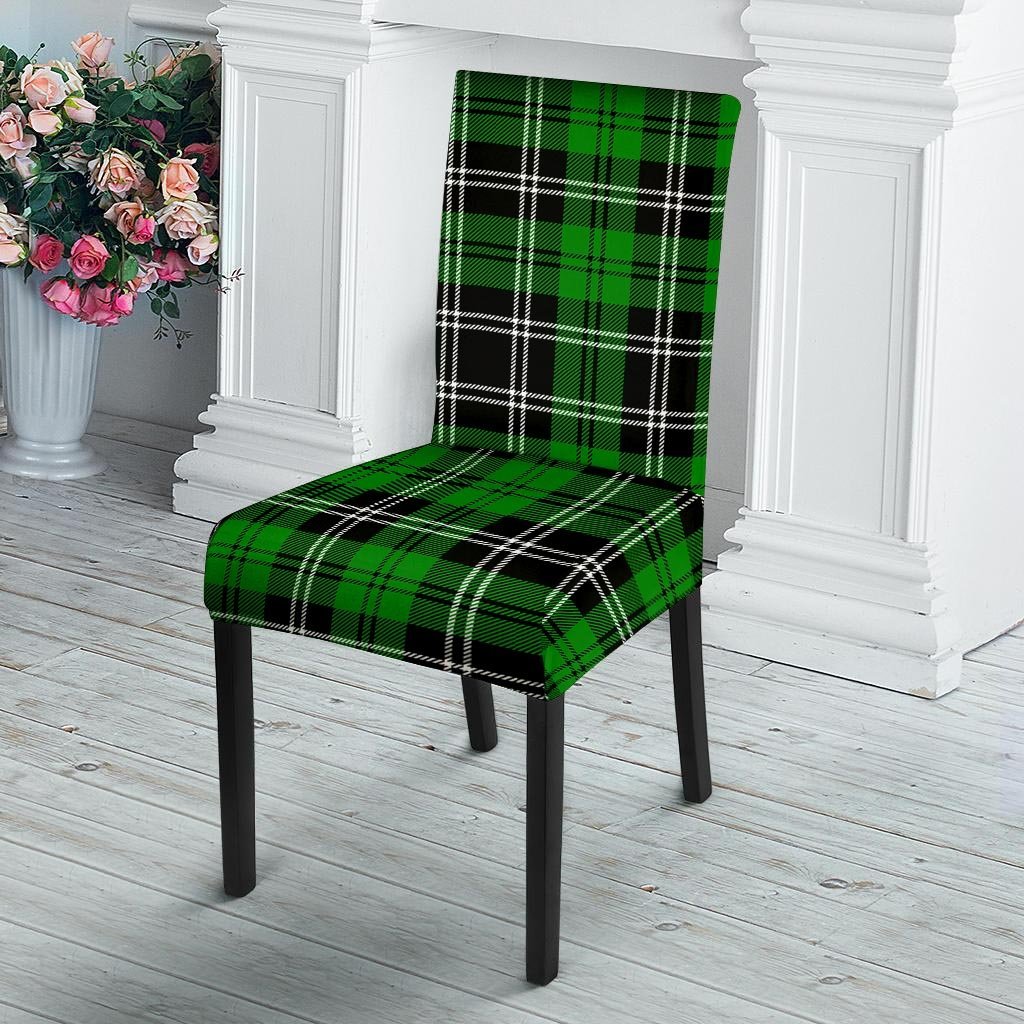 Green Plaid Tartan Print Chair Cover-grizzshop